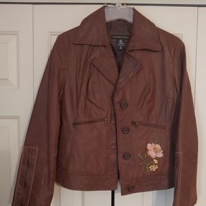 Genuine Leather Embroidered Jackst